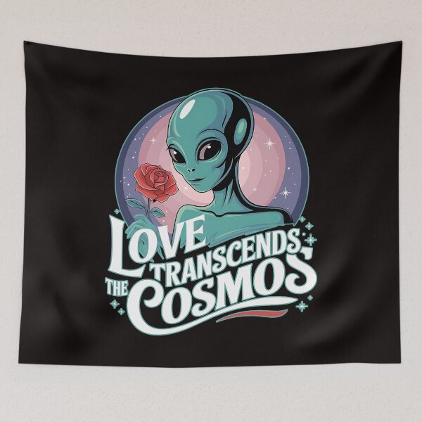 Item preview, Love Transcends the Cosmos - Alien Holding Rose designed and sold by SewRed.