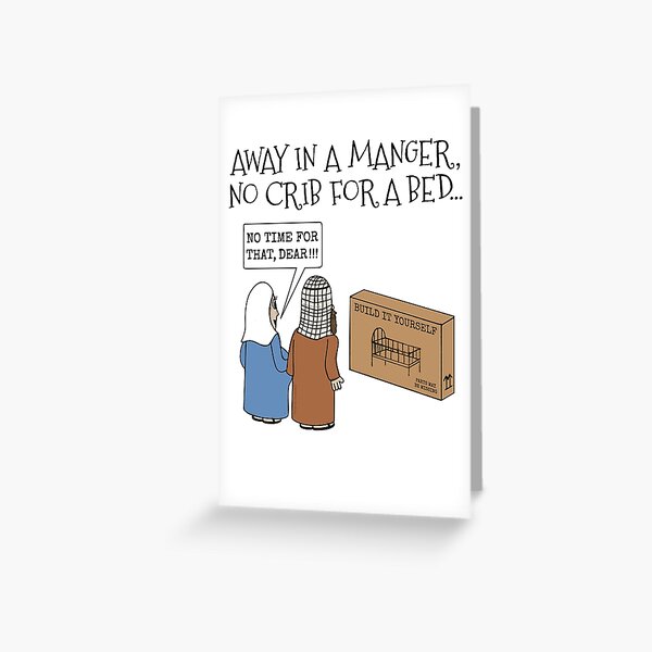 Artikel-Vorschau von Away In A Manger, Weihnachtskrippe, Kirche, lustig, designt und verkauft von doodlerob.