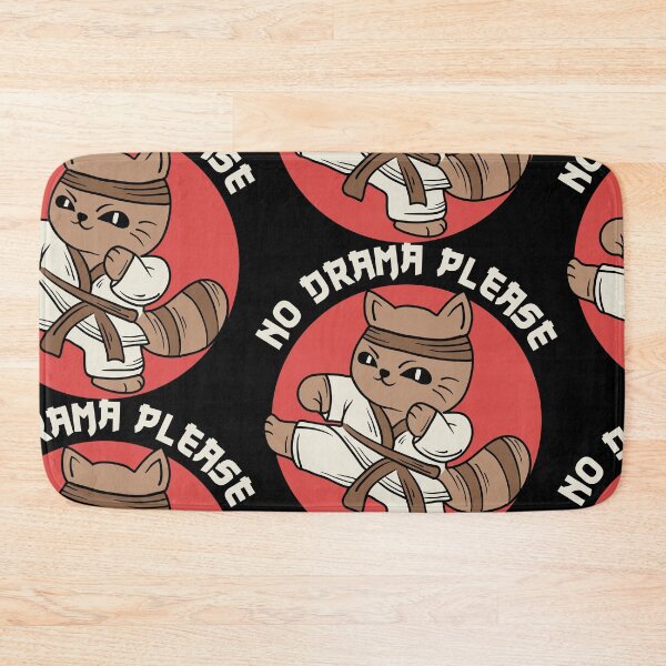 Item preview, Kickin’ It Calm: No Drama Karate Cat designed and sold by CleanDecor.