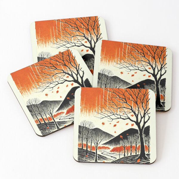 Item preview, Vintage Autumn Orange Ink Block | Work Two designed and sold by CordonDesign.