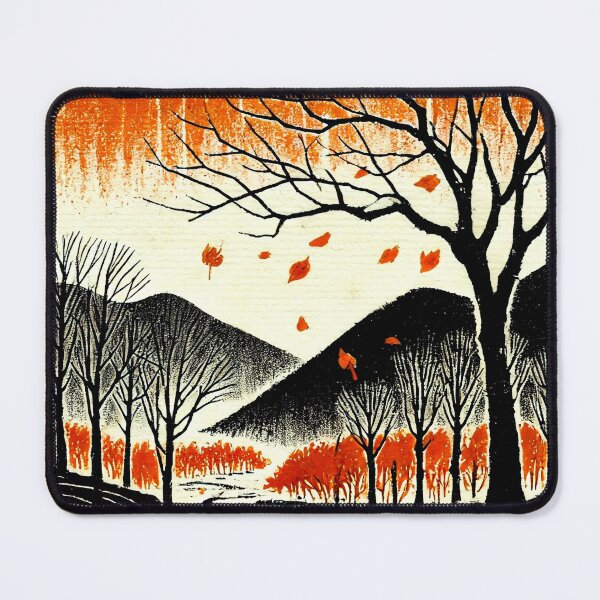 Item preview, Vintage Autumn Orange Ink Block | Work Two designed and sold by CordonDesign.