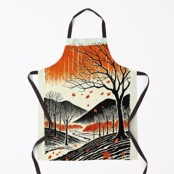 Item preview, Vintage Autumn Orange Ink Block | Work Two designed and sold by CordonDesign.