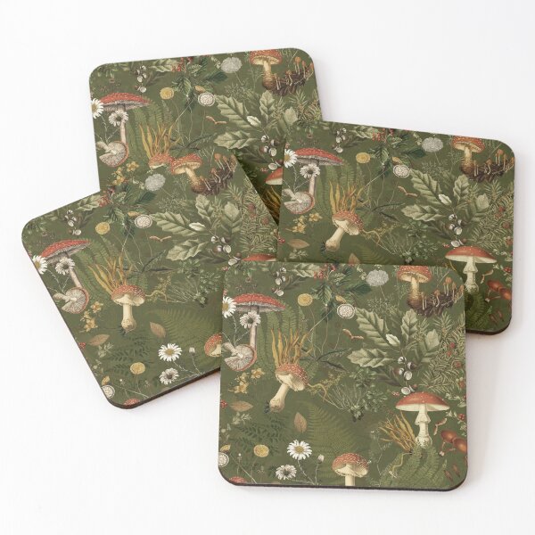 Item preview, Sage Green Mystic Vintage Autumn Mushroom Forest Pattern Nightgarden designed and sold by UtArt.