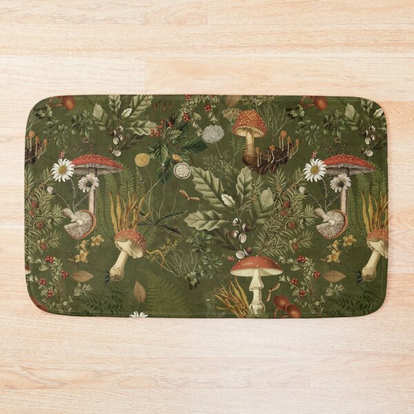 Item preview, Sage Green Mystic Vintage Autumn Mushroom Forest Pattern Nightgarden designed and sold by UtArt.