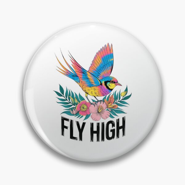 Item preview, Multicolored Bird - Fly High - Freedom and Nature designed and sold by ObjCrea123.
