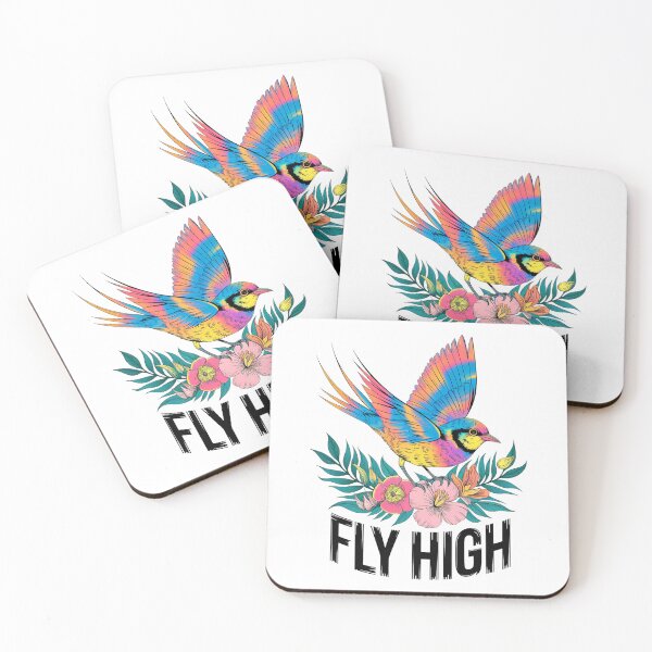 Item preview, Multicolored Bird - Fly High - Freedom and Nature designed and sold by ObjCrea123.