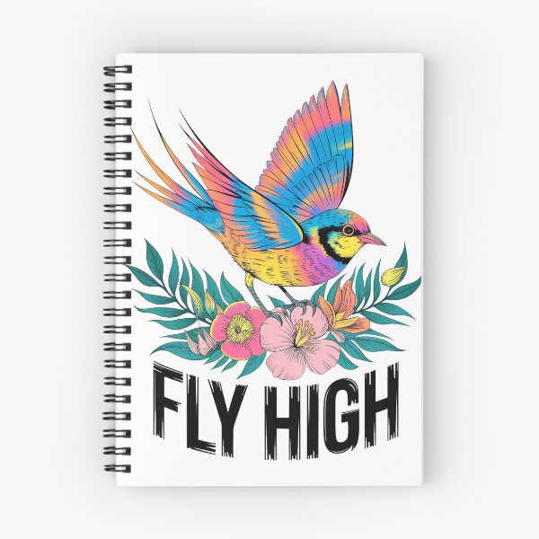 Item preview, Multicolored Bird - Fly High - Freedom and Nature designed and sold by ObjCrea123.