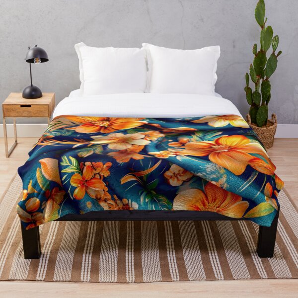 Item preview, Orange Flowers Everywhere designed and sold by Store With Cool Stuff.