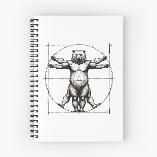 Item preview, Regalo de dibujo de bosquejo del oso de Vitruvio designed and sold by Pineapple-Tree.