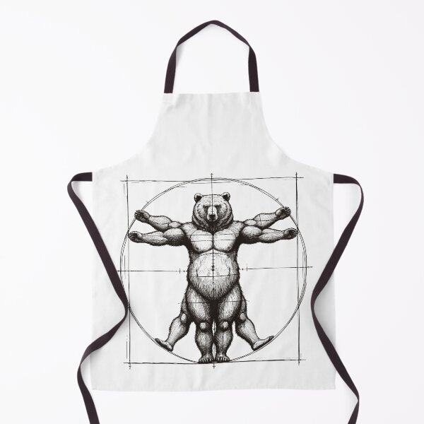 Item preview, Vitruvian Bear Sketch Drawing Gift designed and sold by Pineapple-Tree.
