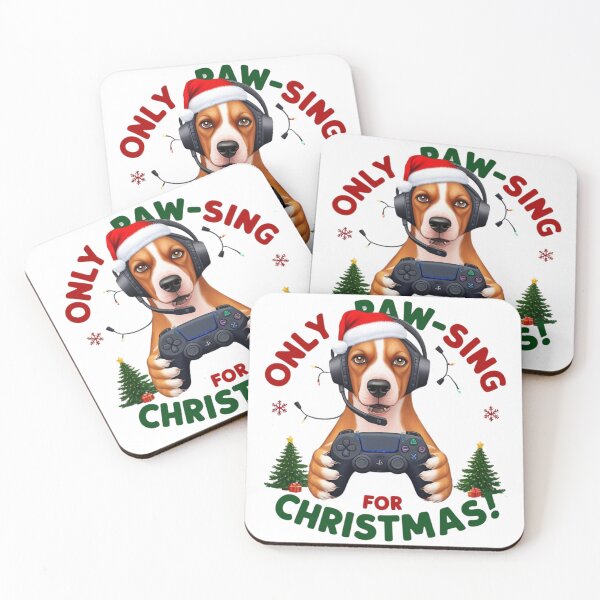 Item preview, Only Paw-sing for Christmas Dog Gamer Tee designed and sold by b9brands.