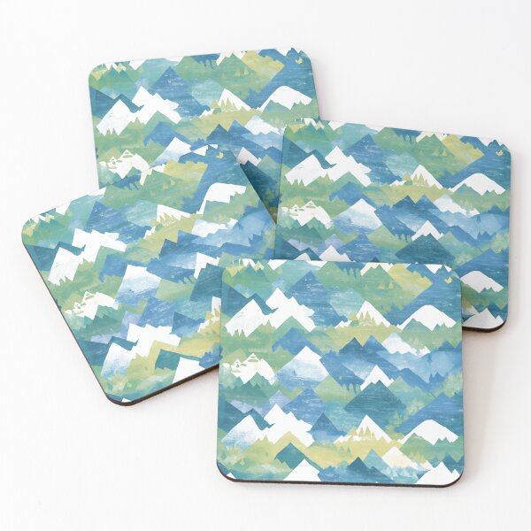 Item preview, Abstract Green Mountains designed and sold by NicolasGlowArt.