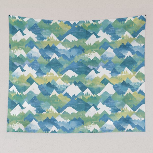 Item preview, Abstract Green Mountains designed and sold by NicolasGlowArt.