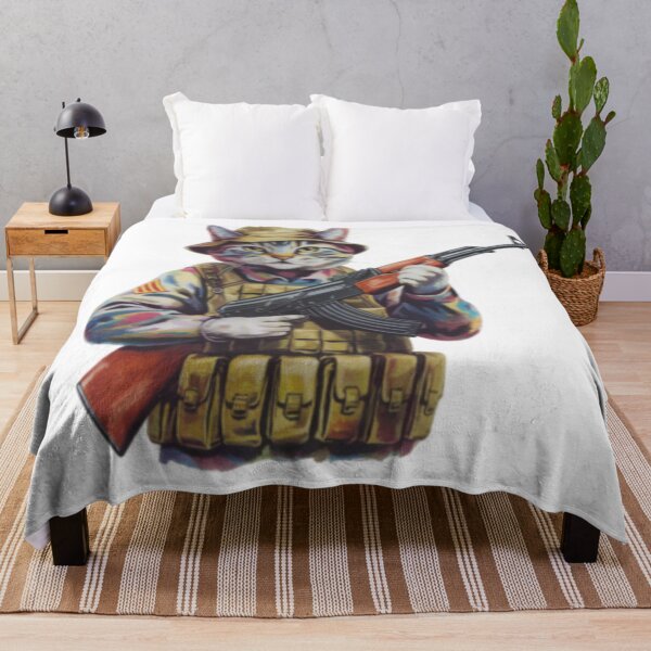 Item preview, CAT SOLDIER ". CAT WITH AK 47 MEME FUNNY  designed and sold by Obinne.