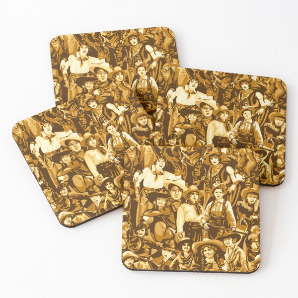 Item preview, Old West Cowgirls All-Over Print designed and sold by Unhinged Heather.