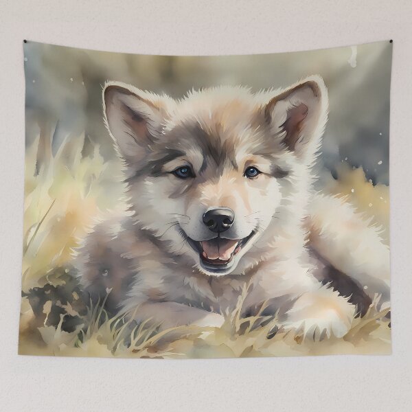 Item preview, Young Wild Wolf Cub designed and sold by CalmnessbyChoice.