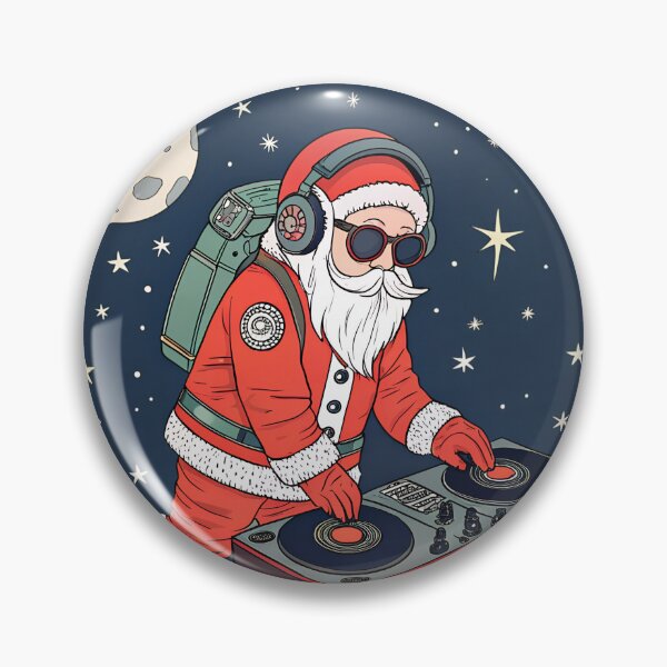 Item preview, DJ Santa in open space designed and sold by AhArtMe.