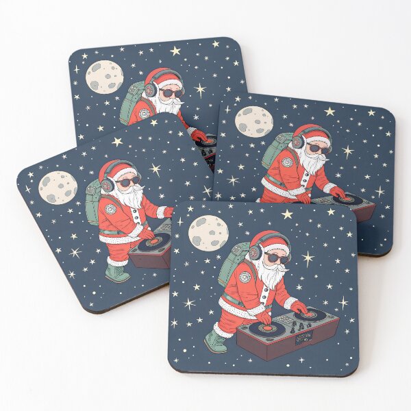 Item preview, DJ Santa in open space designed and sold by AhArtMe.