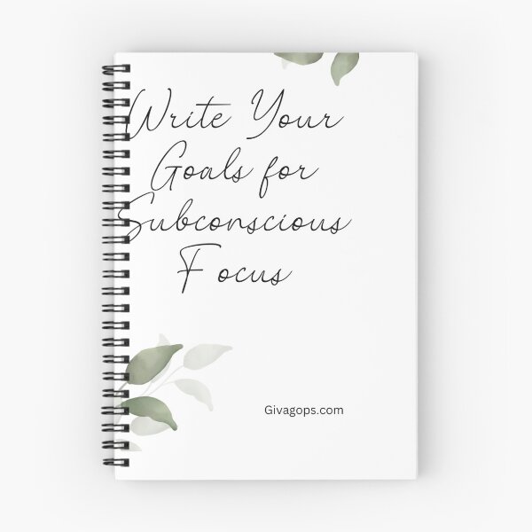 Item preview, Write Your Goals for Subconscious Focus designed and sold by CUTESTUFFnow.