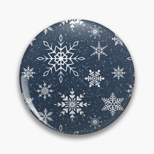 Item preview, White Snowflakes Pattern snowy blue background designed and sold by AriLady.
