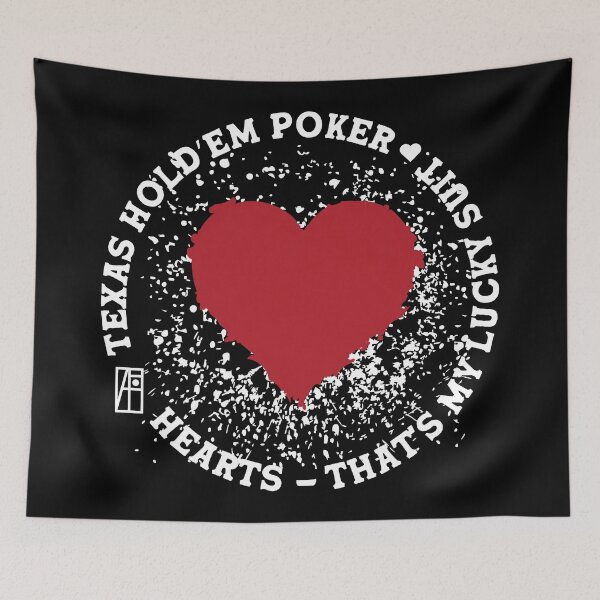 Item preview, GAME - POKER - TEXAS HOLDEM - Hearts - That's my lucky suit - 3 designed and sold by ArtProjectShop.