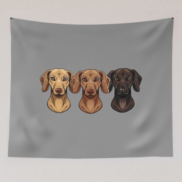 Item preview, Dachshund Illustration - Light Brown Tan, Chocolate, Black Wiener Dog Heads designed and sold by meganohm.