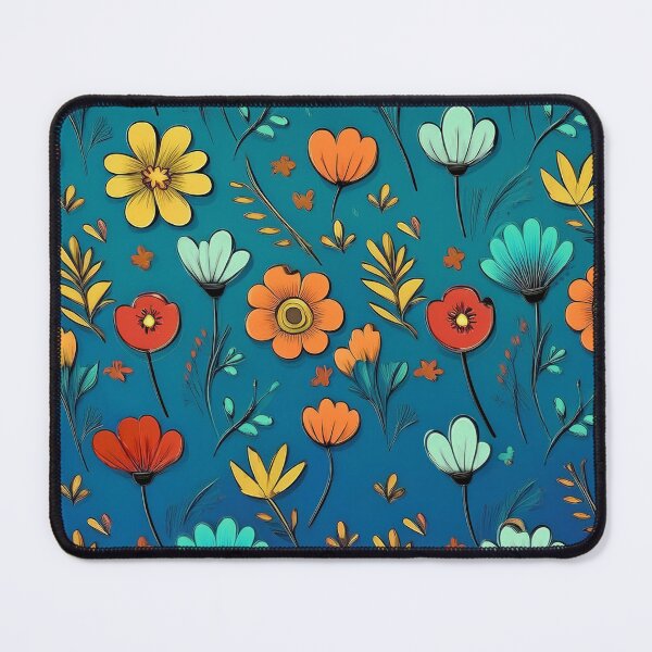 Item preview, cartoonish colorful flowers in boho style designed and sold by PR7M.