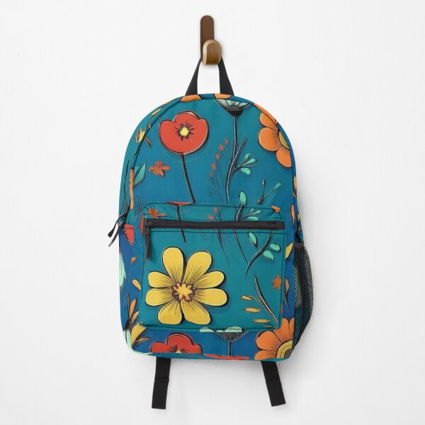 Item preview, cartoonish colorful flowers in boho style designed and sold by Pr7em.