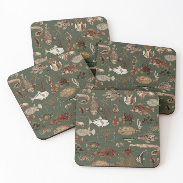 Item preview, Oceania Sepia Green Nightgarden designed and sold by UtArt.