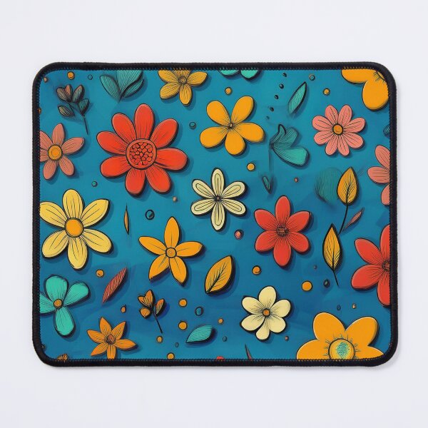 Item preview, cartoonish colorful flowers in boho style designed and sold by Pr7em.