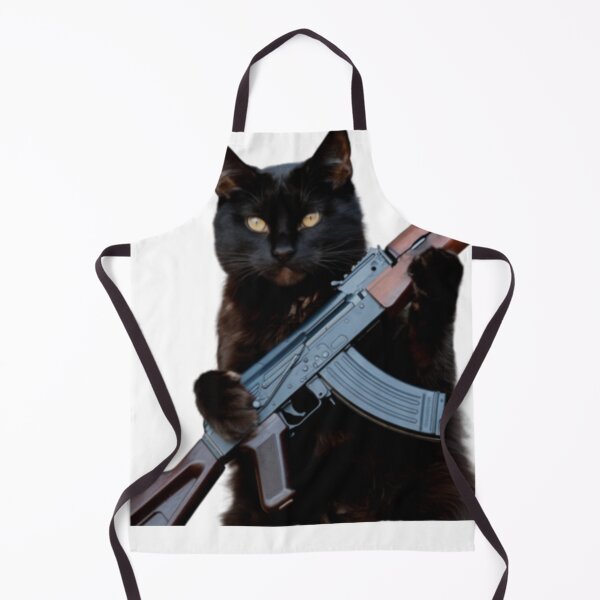 Artikelvorschau, LUSTIGE SCHWARZ-WEISSE KATZE MIT AK 47 entworfen und verkauft von Obinne.