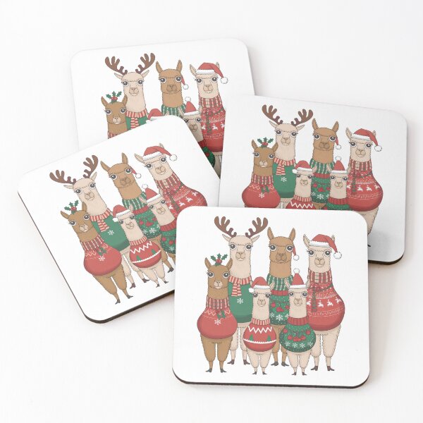Item preview, Festive Holiday Llama Crew - Cute Christmas Llamas in Sweaters designed and sold by Justin Haas.