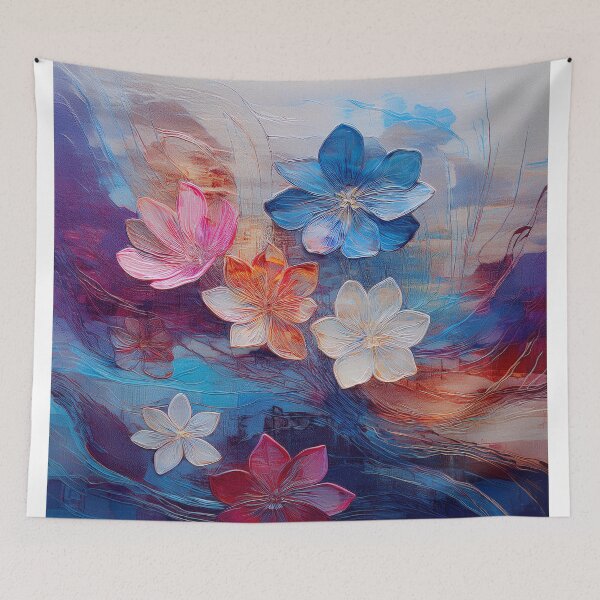 Item preview, painted flowers in boho style designed and sold by Pr7em.