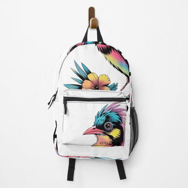 Item preview, Colorful tropical bird with inspiring message "Fly High" designed and sold by ObjCrea123.