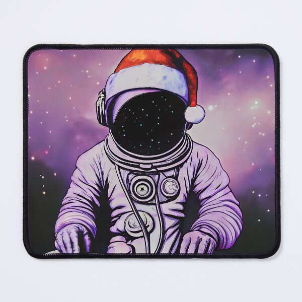 Item preview, DJ wear Santa hat in open space designed and sold by AhArtMe.