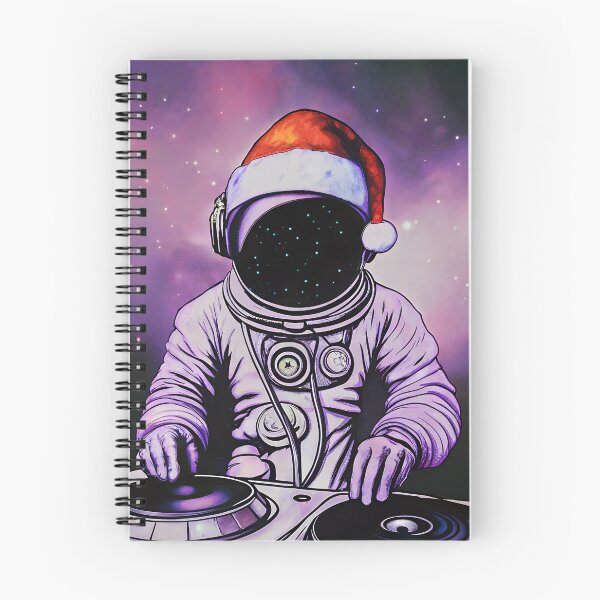 Item preview, DJ wear Santa hat in open space designed and sold by AhArtMe.