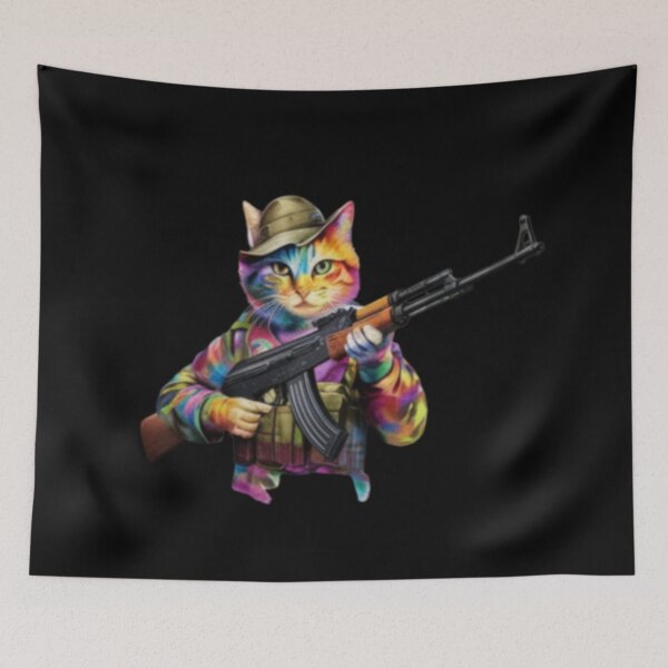 Item preview, ARMED KITTEN. KITTEN WITH AK 47 designed and sold by Obinne.