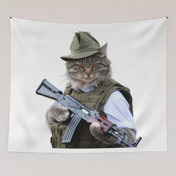 Item preview, ARMED KITTEN. FUNNY CAT SOLDIER  designed and sold by Obinne.