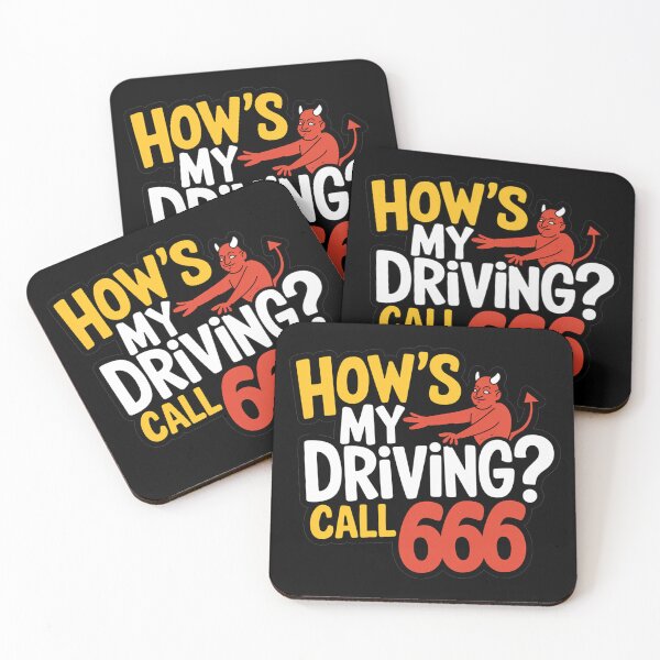 Item preview, How's My Driving, Call 666, Funny Cartoonish Devil designed and sold by MonkiFlipp.