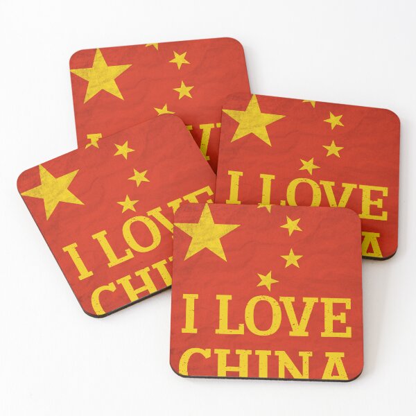 Item preview, I Love China with Grunge China Flag for China Lovers designed and sold by SwanAndStone.