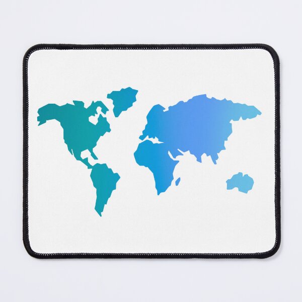 Item preview, Blue tones world map designed and sold by dudaoliveira.art.