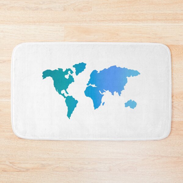 Item preview, Blue tones world map designed and sold by dudaoliveira.art.