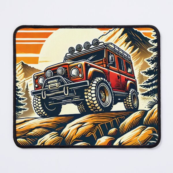 Artikelvorschau, Jeep in den Bergen Kunst entworfen und verkauft von DesignHub.
