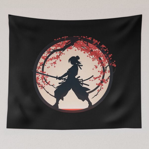 Item preview, samurai woman under the sakuras designed and sold by D-dreams.