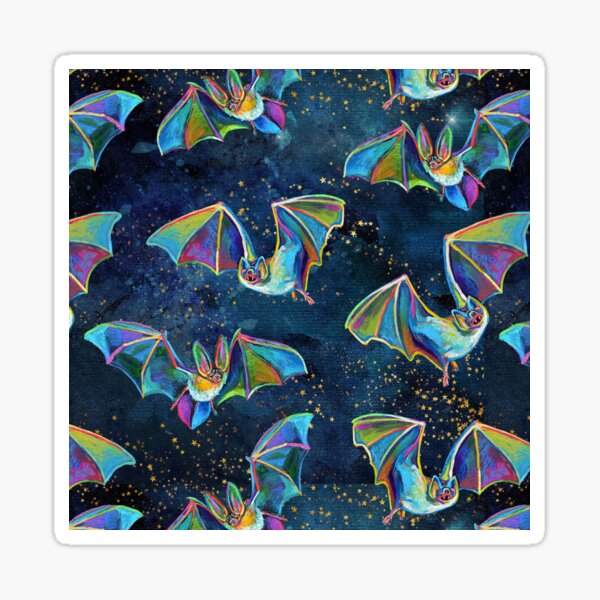 BIG GOTHIC BATS N' STARS Sticker