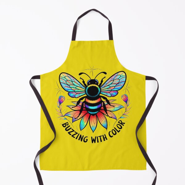 Item preview, Rainbow Bee on Flower - Colorful and Ecological Design designed and sold by ObjCrea123.