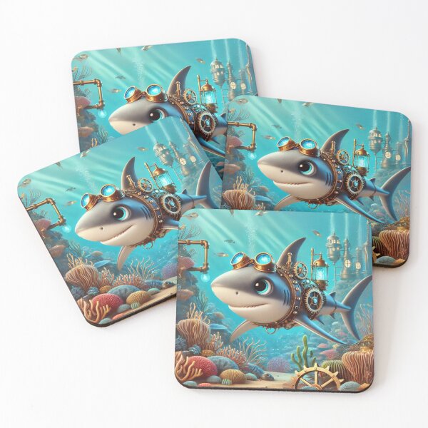 Item preview, Steampunk Grey Reef Shark designed and sold by Sillytoe.