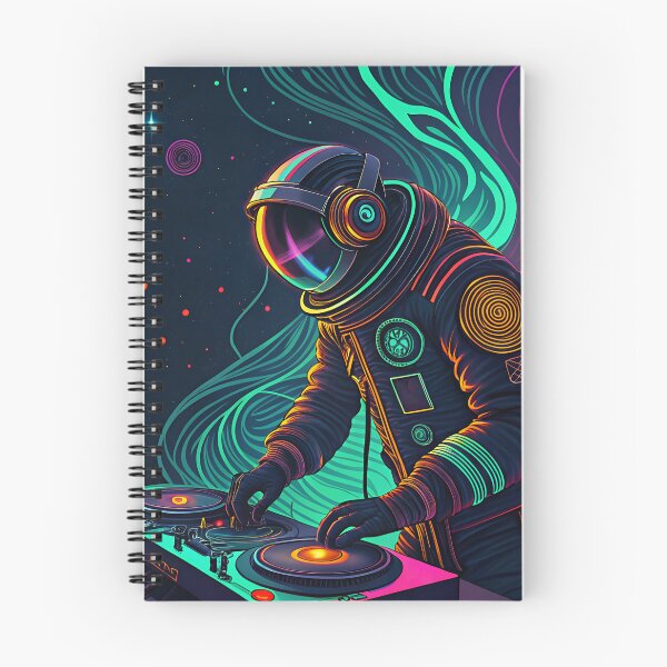 Item preview, DJ art in neon colors designed and sold by AhArtMe.