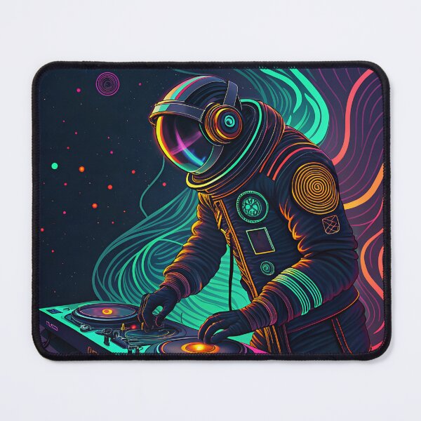 Item preview, DJ art in neon colors designed and sold by AhArtMe.