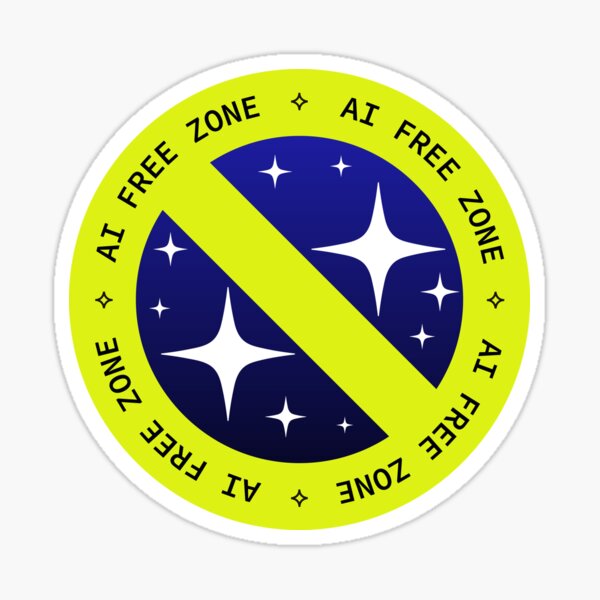 Item preview, Zone sans IA designed and sold by DraftNo24.